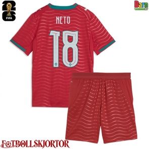 Portugal Pedro Neto #18 Hemmakläder Barn VM 2026 Kortärmad (+ Korta byxor)